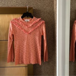 Pink Republic Girls Fringe Sweater Cotton Blend Size L
